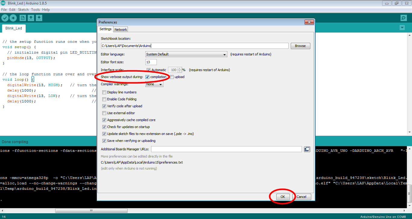 Học Arduino Bài 3: Tạo file hex trên Arduino IDE